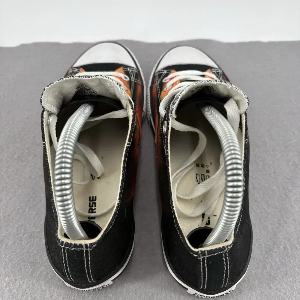 Junior Fire Chuck Taylor Converse All Star Sneaker 651707F Black Orange Size 5